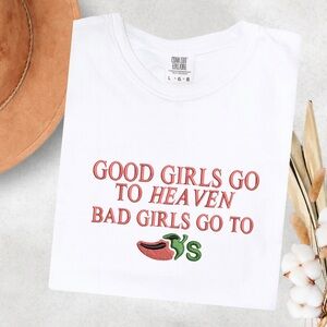 Embroidered Good Girls Go to heaven T-Shirt